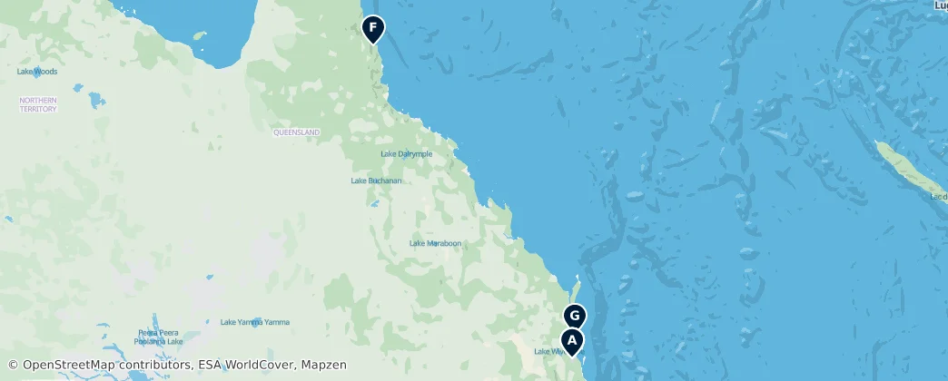 Map of Queensland