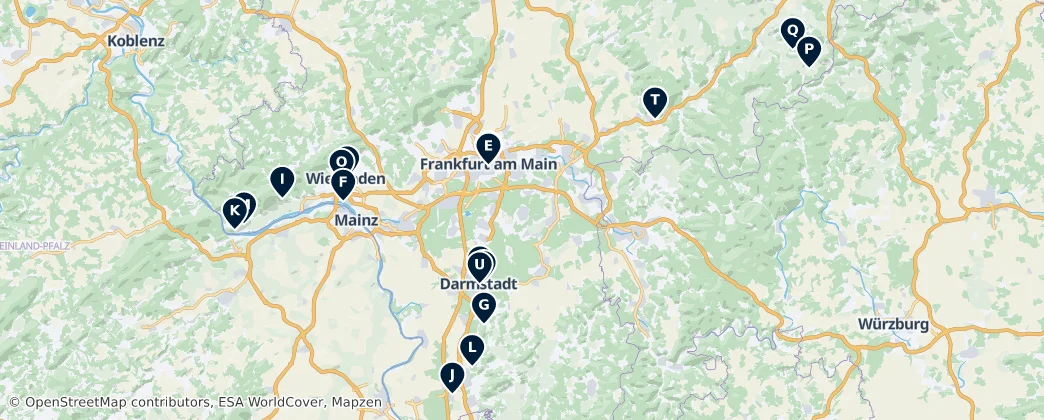 Map of Regierungsbezirk Darmstadt
