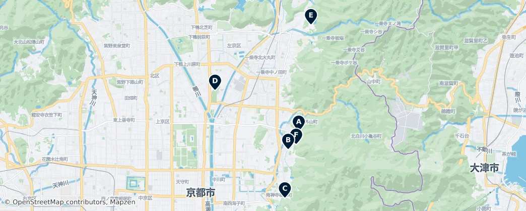 Map of Sakyō-ku