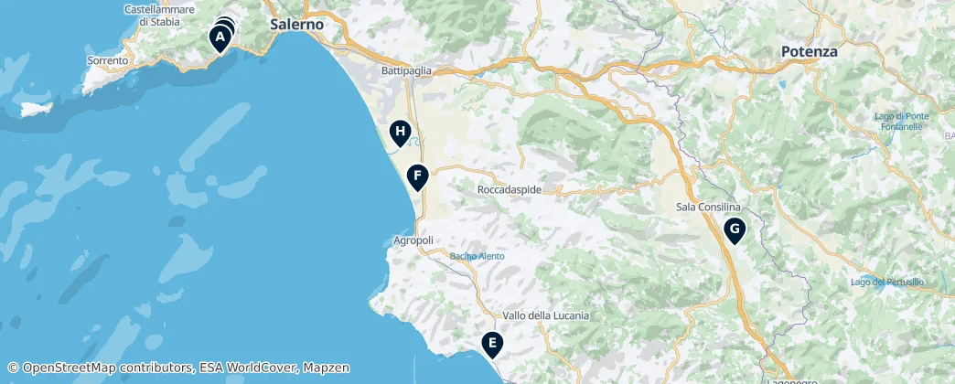 Map of Salerno