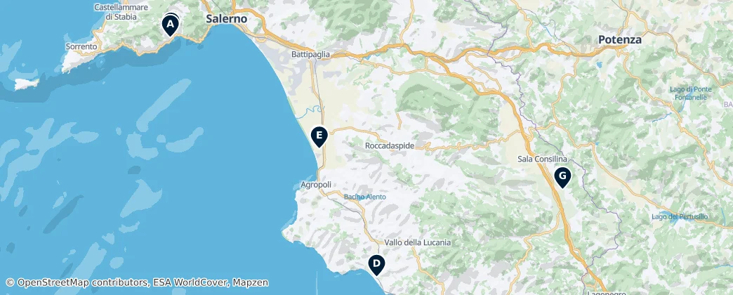 Map of Salerno