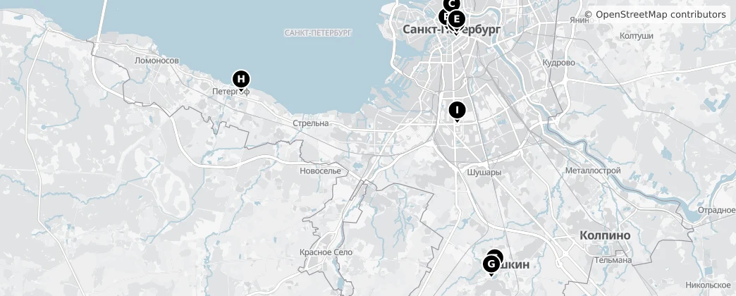 Map of Sankt Petersburg