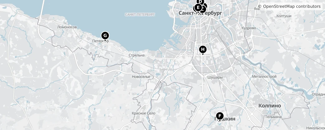 Map of Sankt Petersburg