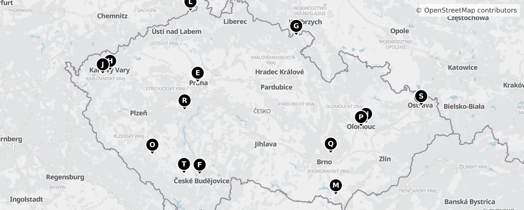 Map of Tschechien