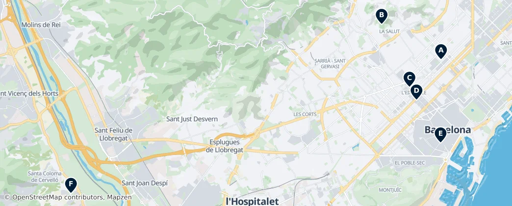 Map of Provinz Barcelona