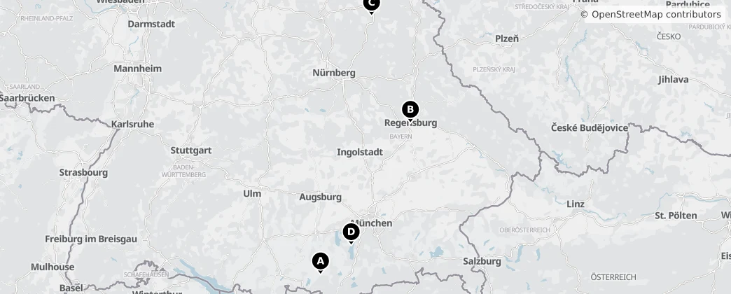 Map of Bayern