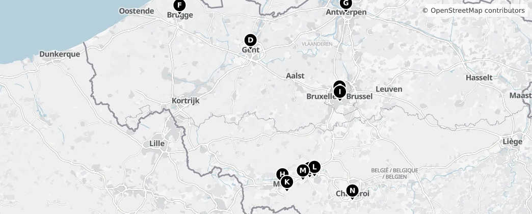 Map of Belgien
