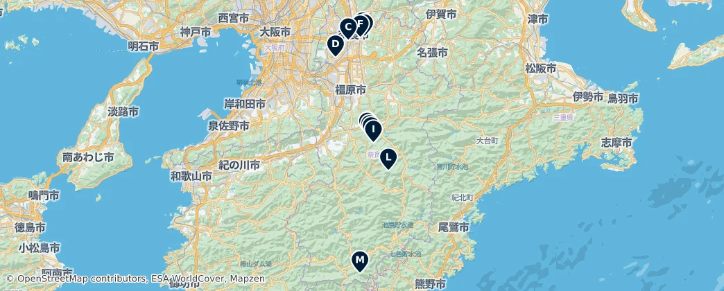 Map of Präfektur Nara