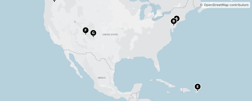 Map of Vereinigte Staaten von Amerika