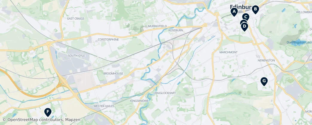 Map of Edinburg