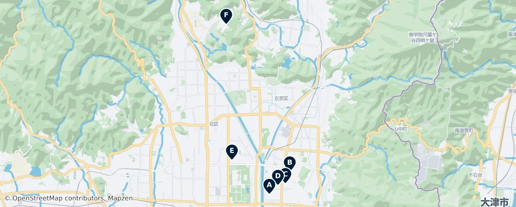 Map of Kyōto