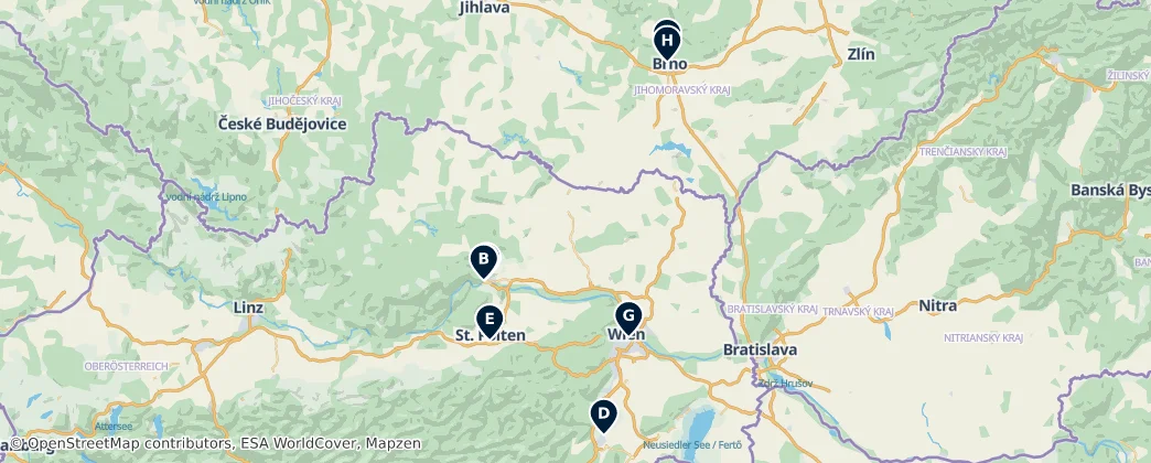 Map of Niederösterreich
