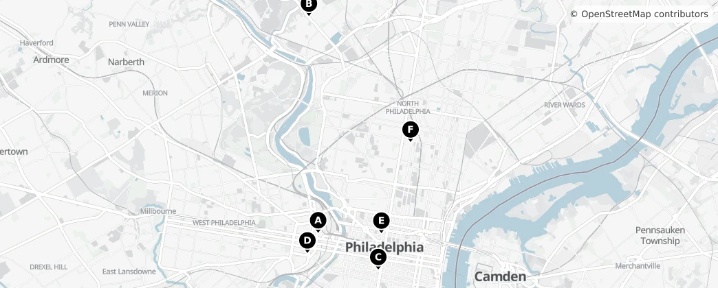 Map of Philadelphia