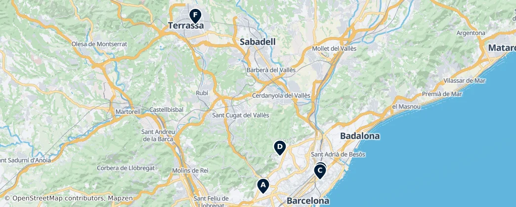 Map of Provinz Barcelona