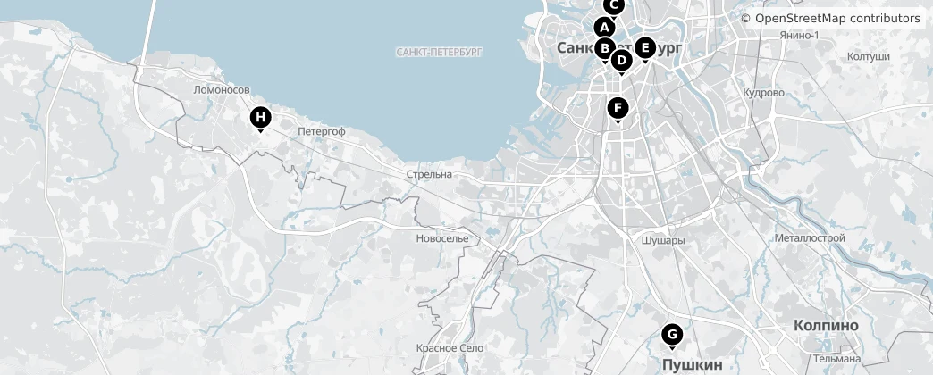 Map of Sankt Petersburg