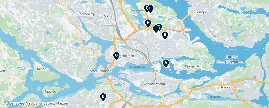 Map of Stockholm Municipality