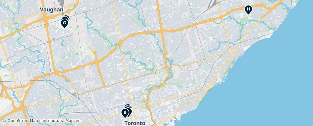 Map of Toronto