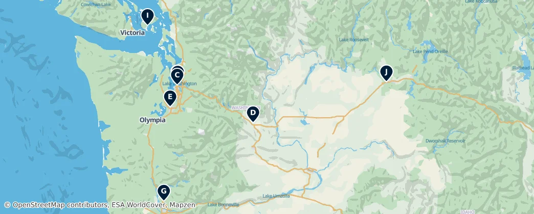 Map of Washington