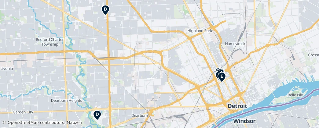 Map of Wayne County