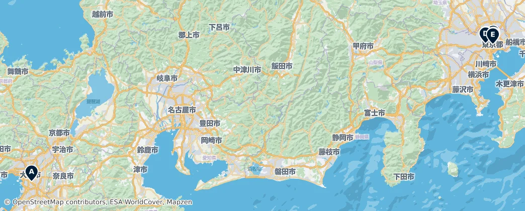 Map of Honshū