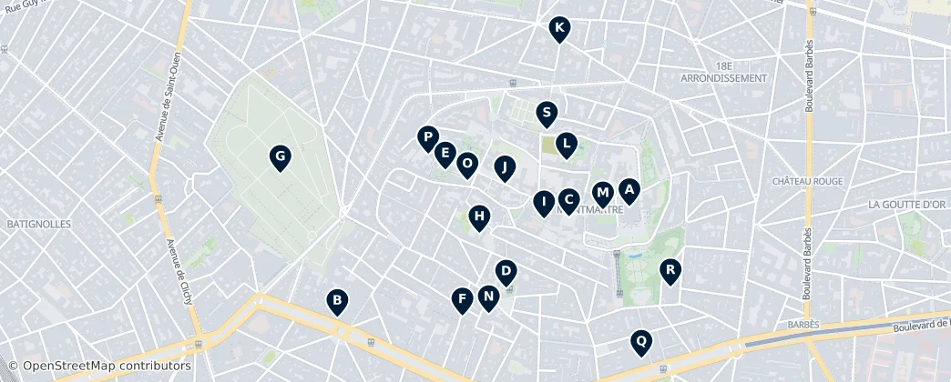 Map of 18. Arrondissement