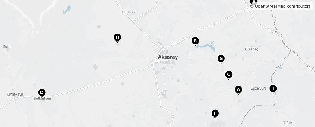 Map of Aksaray