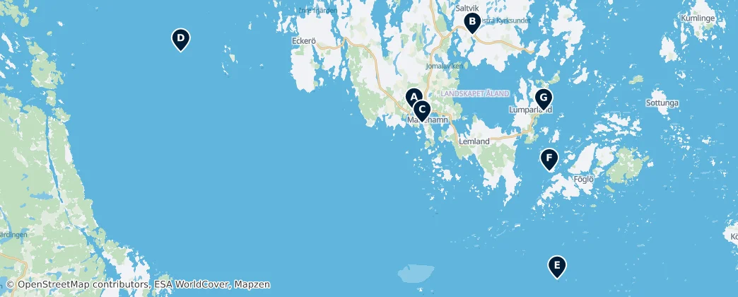 Map of Åland