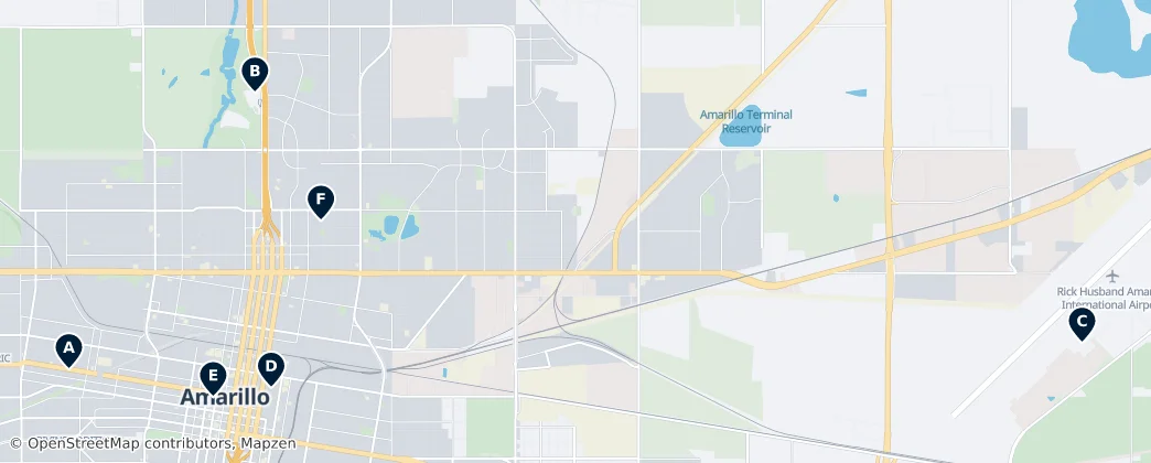 Map of Amarillo