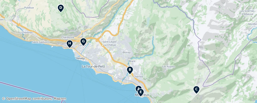 Map of Ancien district de Vevey