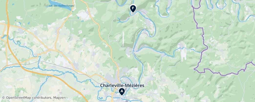Map of Arrondissement Charleville-Mézières