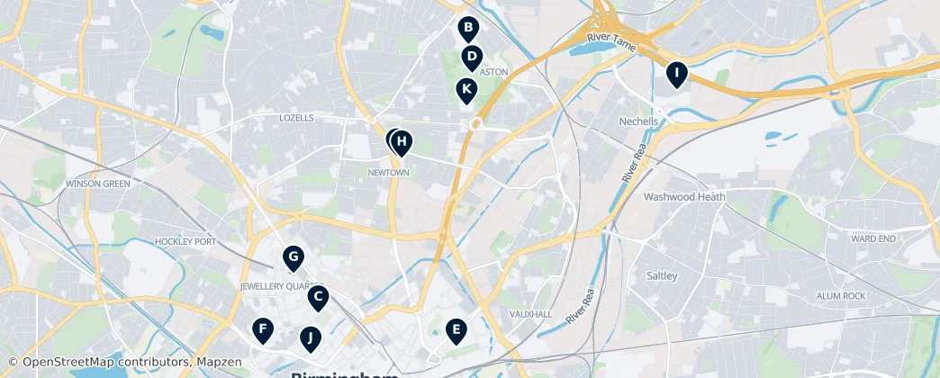 Map of Aston