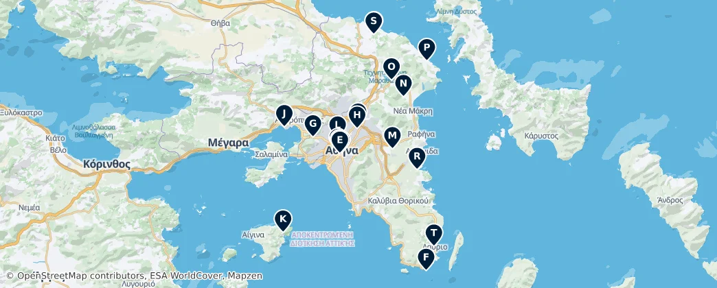 Map of Region Attika