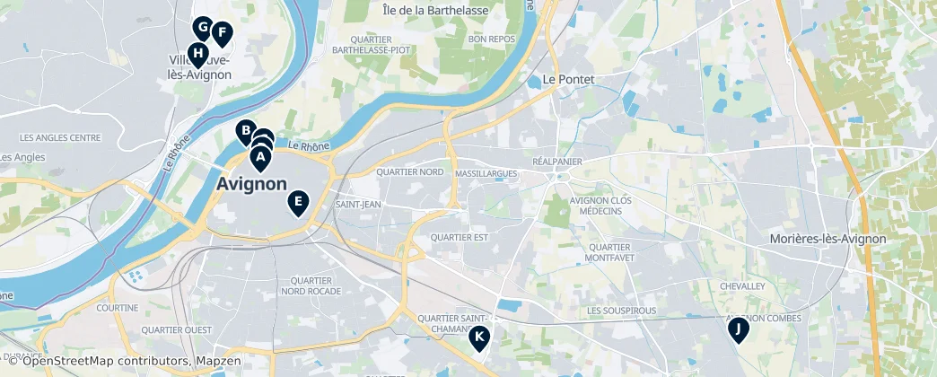 Map of Avignon