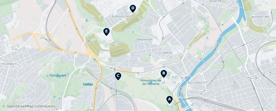 Map of Bad Cannstatt