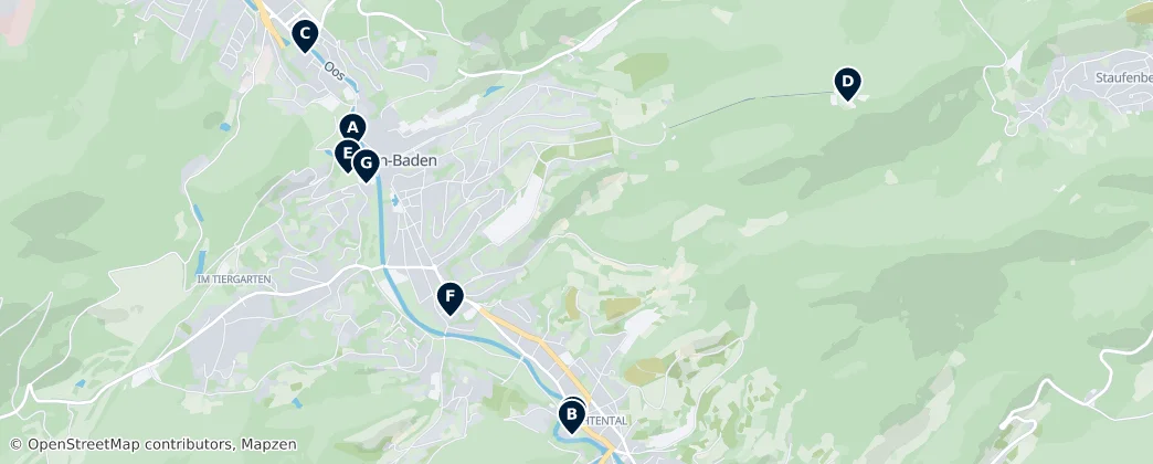 Map of Baden-Baden