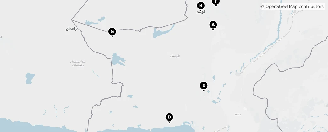 Map of Belutschistan