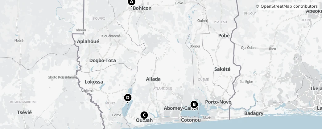 Map of Benin