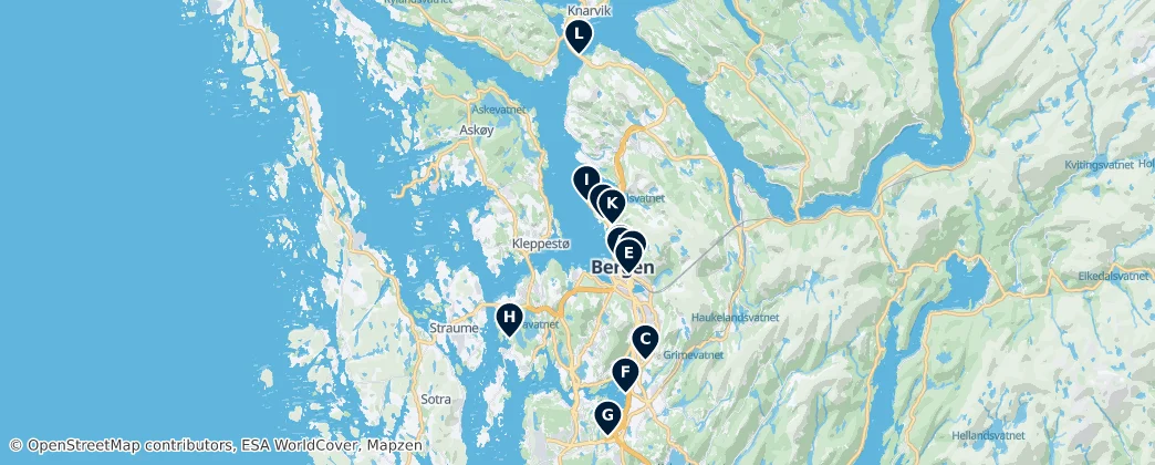 Map of Bergen