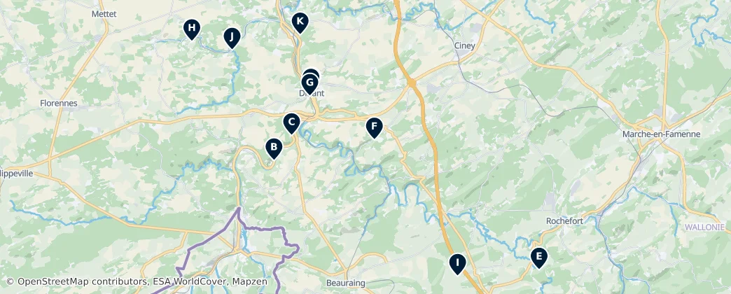 Map of Bezirk Dinant