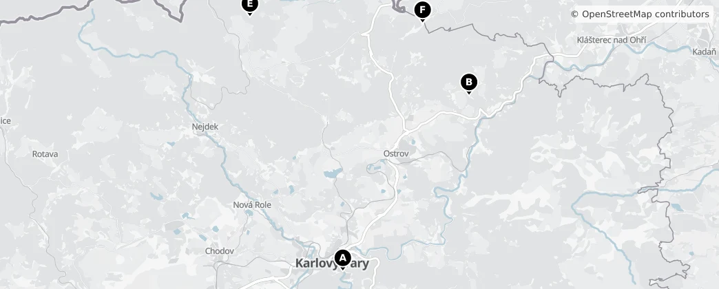 Map of Okres Karlovy Vary