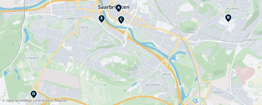 Map of Stadtbezirk Mitte