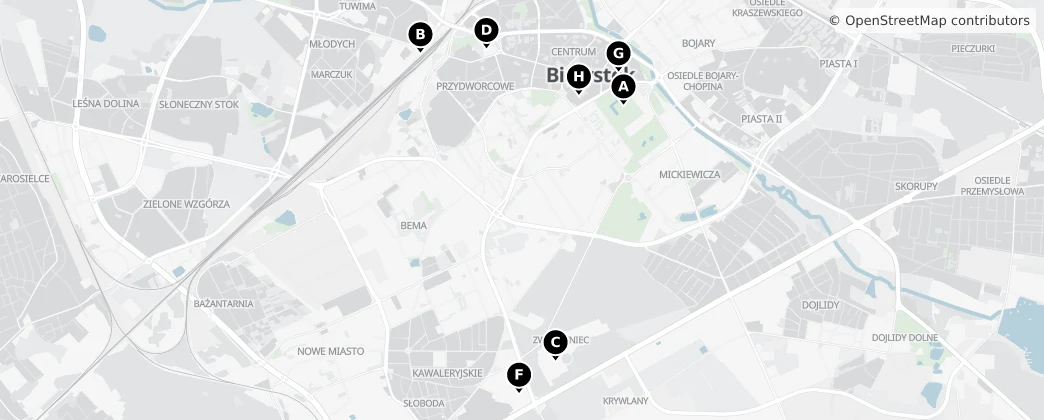 Map of Bialystok