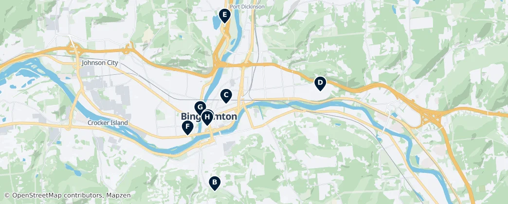 Map of Binghamton
