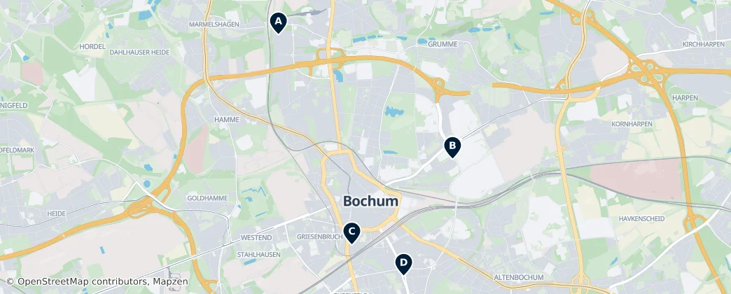 Map of Bochum-Mitte
