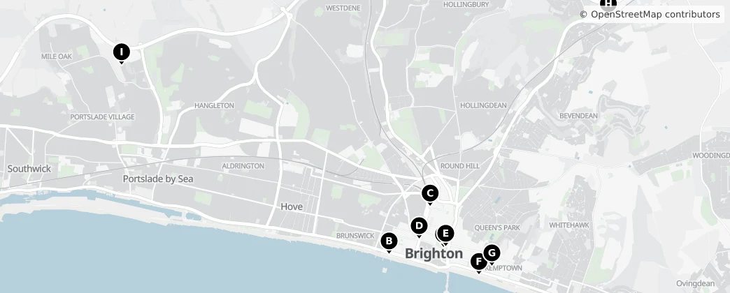 Map of Brighton and Hove