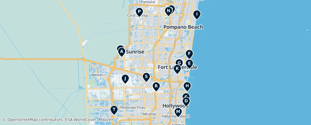 Map of Broward County