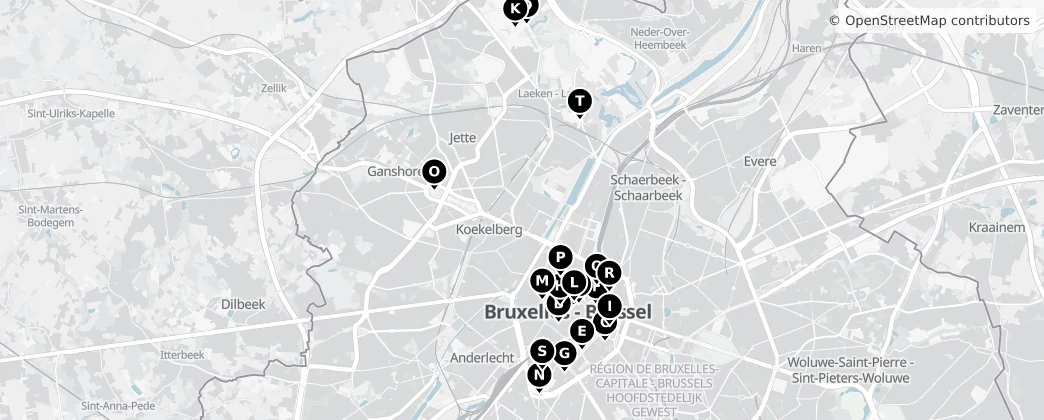 Map of Bezirk Brüssel-Hauptstadt