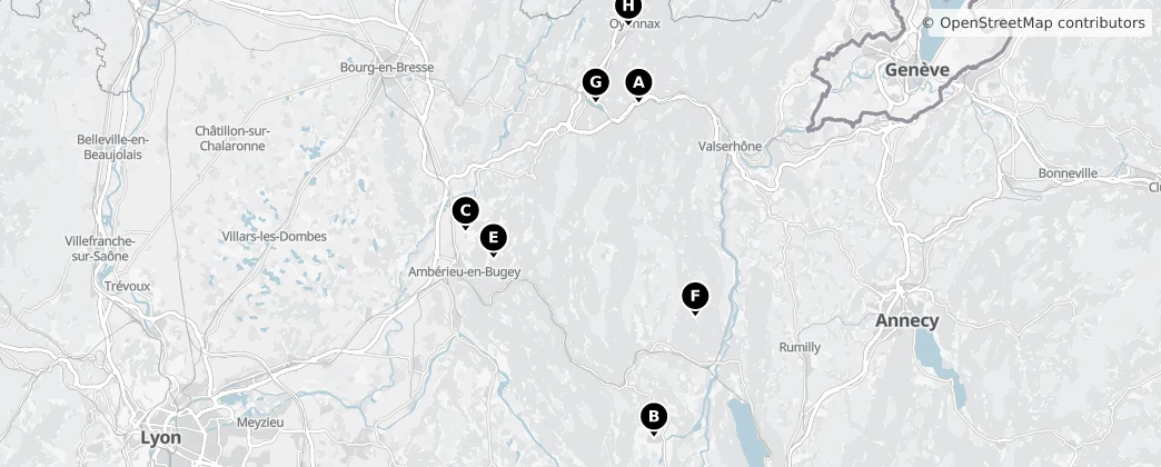 Map of Bugey