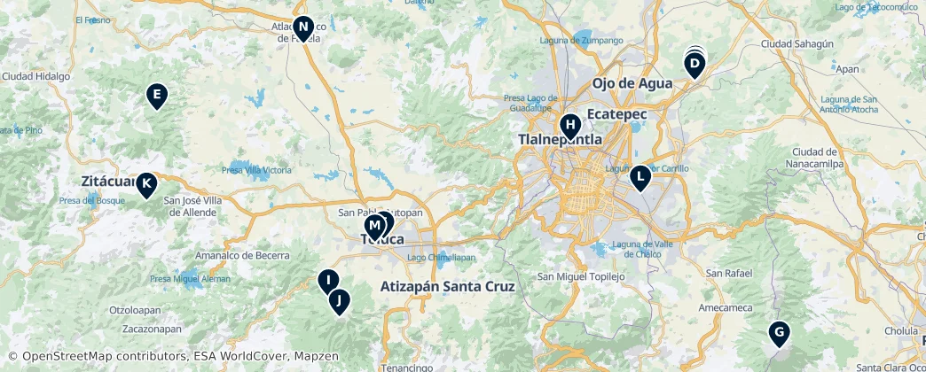 Map of Bundesstaat Mexiko
