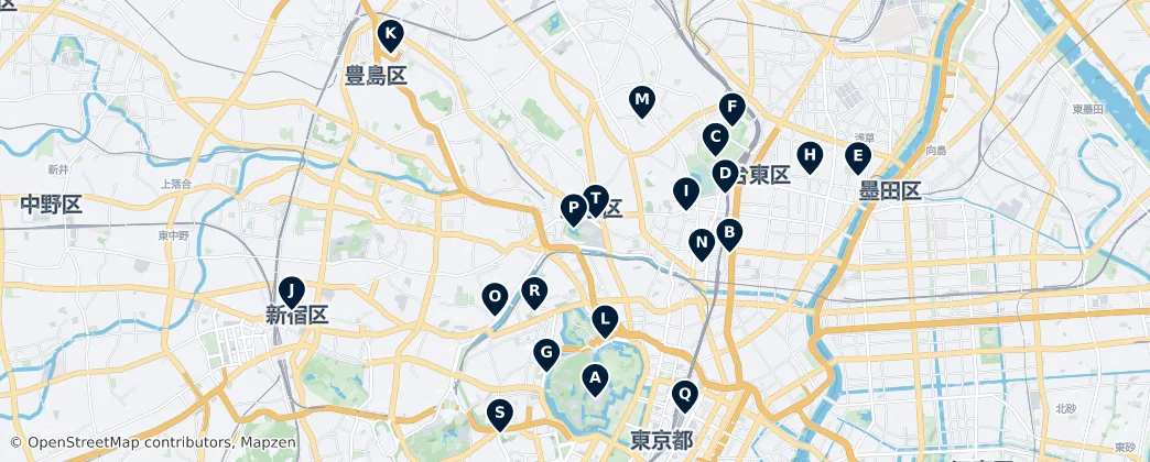 Map of Bunkyō
